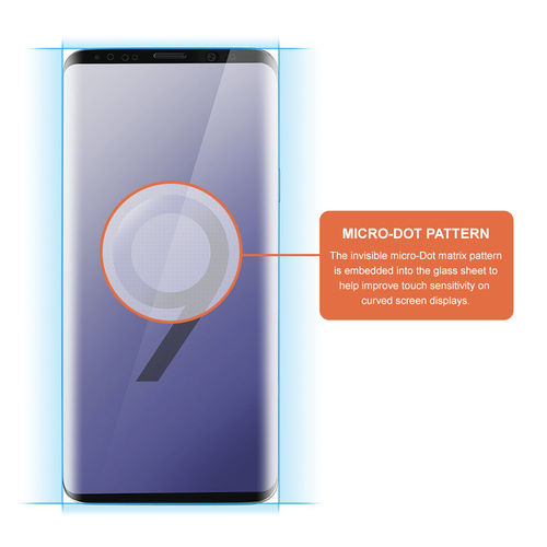 3D Tempered Glass Screen Protector for Samsung Galaxy S9 (Clear)